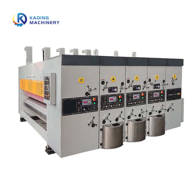 জল ভিত্তিক কালি ফ্লেক্সো ঢেউতোলা বক্স PLC নিয়ন্ত্রণ সহ প্রিন্টিং মেশিন