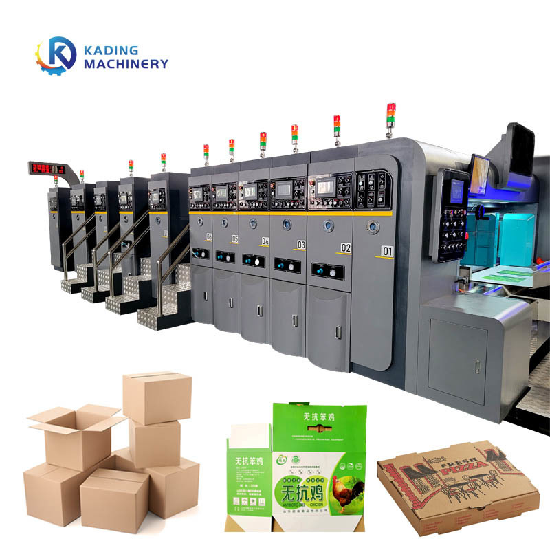 ফ্লেক্সো ঢেউতোলা বক্স প্রিন্টিং মেশিন 200pcs/মিনিট কাজের গতি