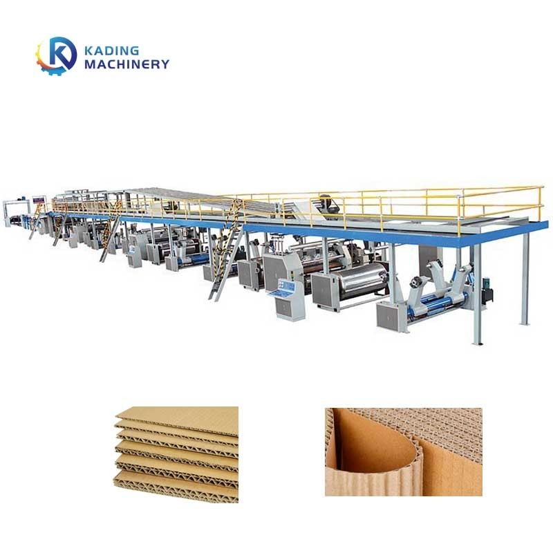 স্টিম হিটিং 3 স্তর corrugated বোর্ড জন্য corrugated উত্পাদন লাইন
