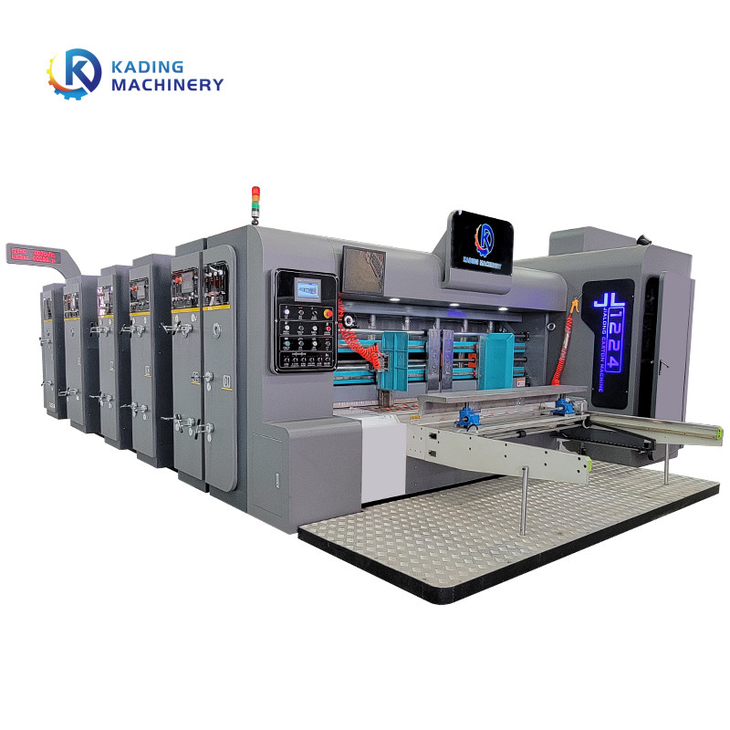জল ভিত্তিক কালি ফ্লেক্সো ঢেউতোলা বক্স PLC নিয়ন্ত্রণ সহ প্রিন্টিং মেশিন